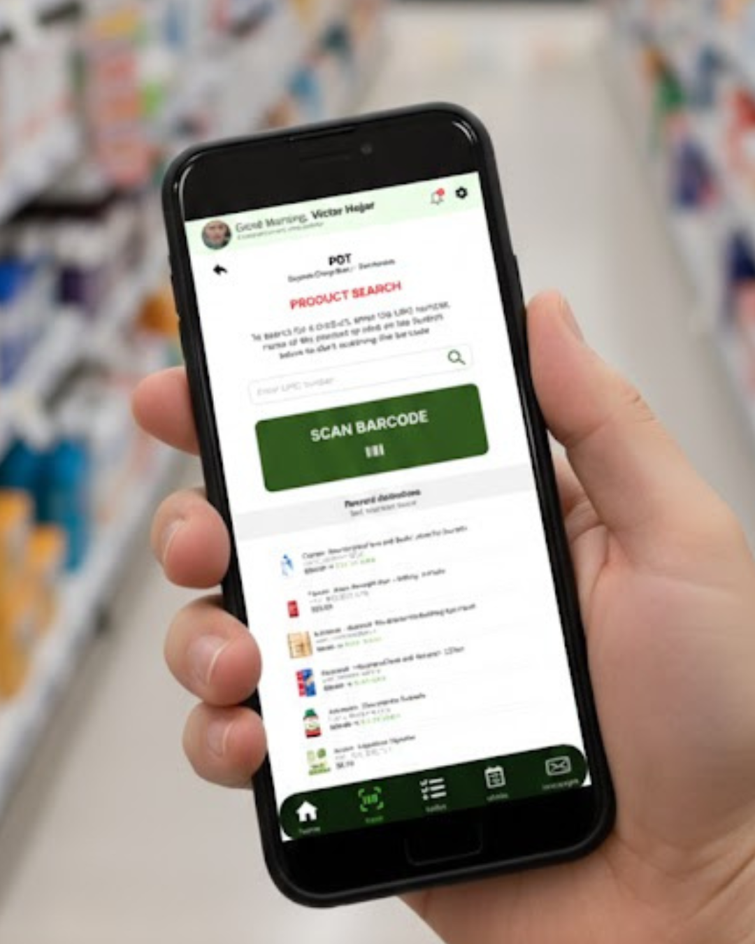 Smart Product Search screen mockup