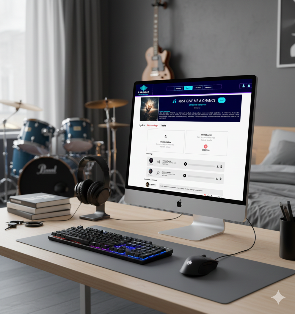BandHub versioning screen